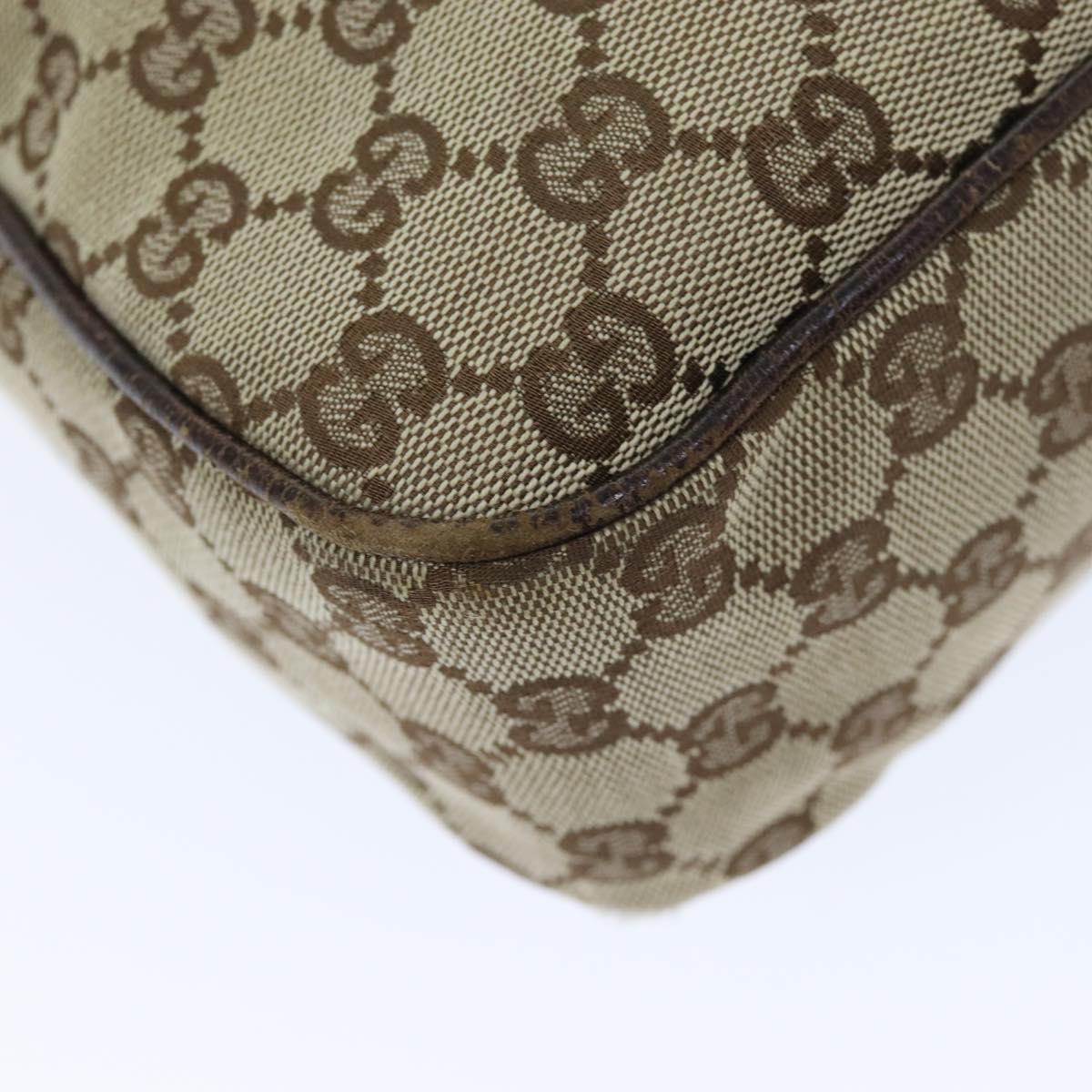 GUCCI GG Canvas Shoulder Bag Beige 131211 Auth 75623