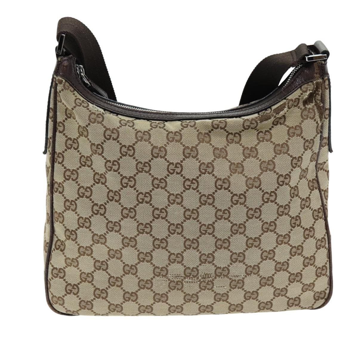 GUCCI GG Canvas Shoulder Bag Beige 131211 Auth 75623 - 0