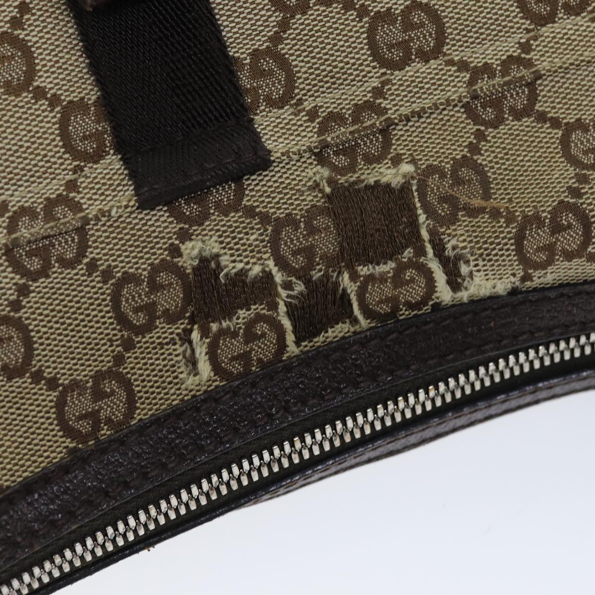 GUCCI GG Canvas Shoulder Bag Beige 131211 Auth 75623