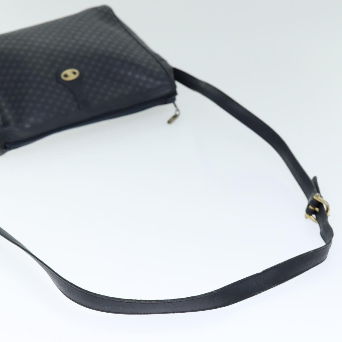 CELINE Macadam Canvas Shoulder Bag Black Auth 75625