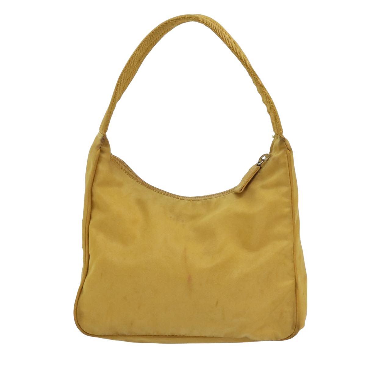 PRADA Hand Bag Nylon Yellow Auth 75633