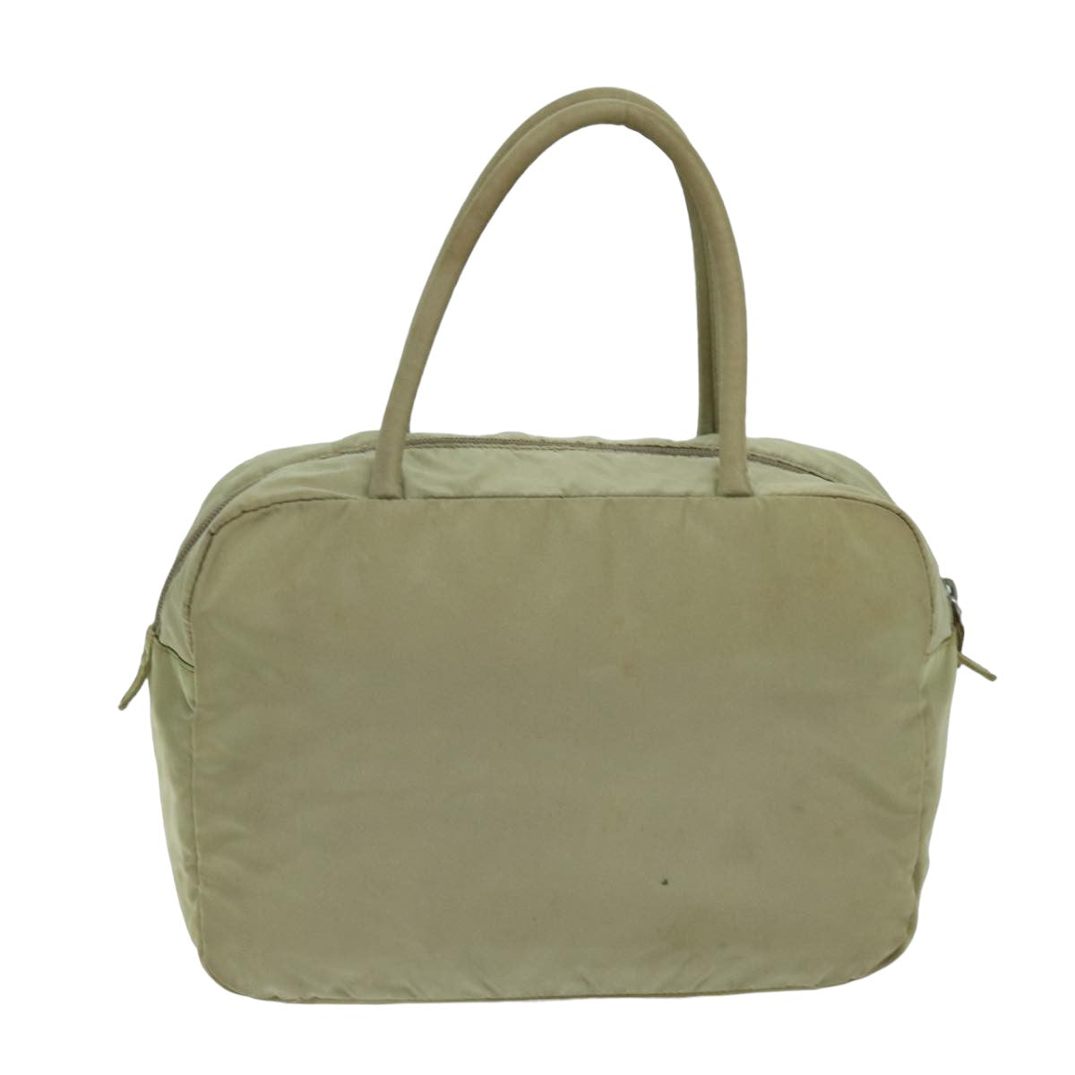 PRADA Hand Bag Nylon Beige Auth 75637 - 0