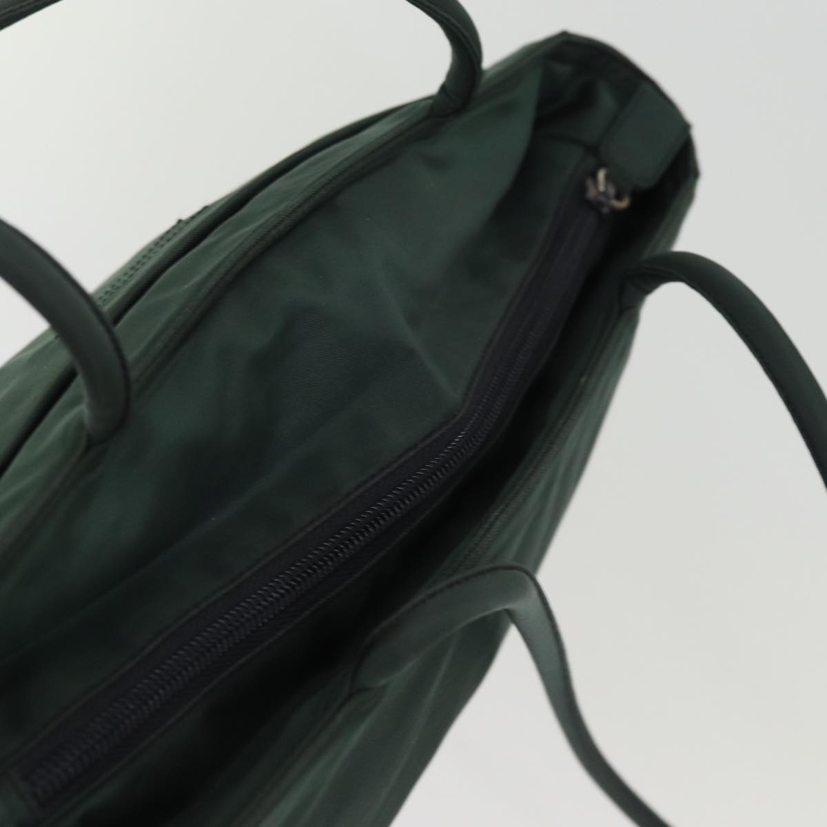 PRADA Tote Bag Nylon Green Auth 75640