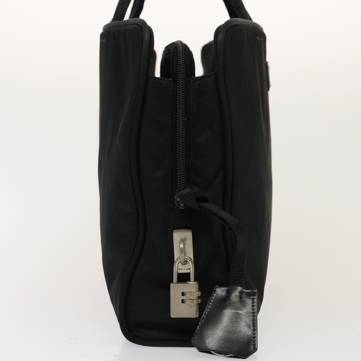 PRADA Business Bag Nylon Black Auth 75642