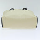 PRADA Hand Bag Nylon Cream Auth 75644-6