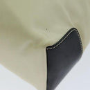 PRADA Hand Bag Nylon Cream Auth 75644-9