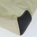 PRADA Hand Bag Nylon Cream Auth 75644-16