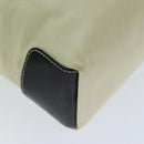 PRADA Hand Bag Nylon Cream Auth 75644-17