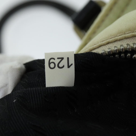 PRADA Hand Bag Nylon Cream Auth 75644