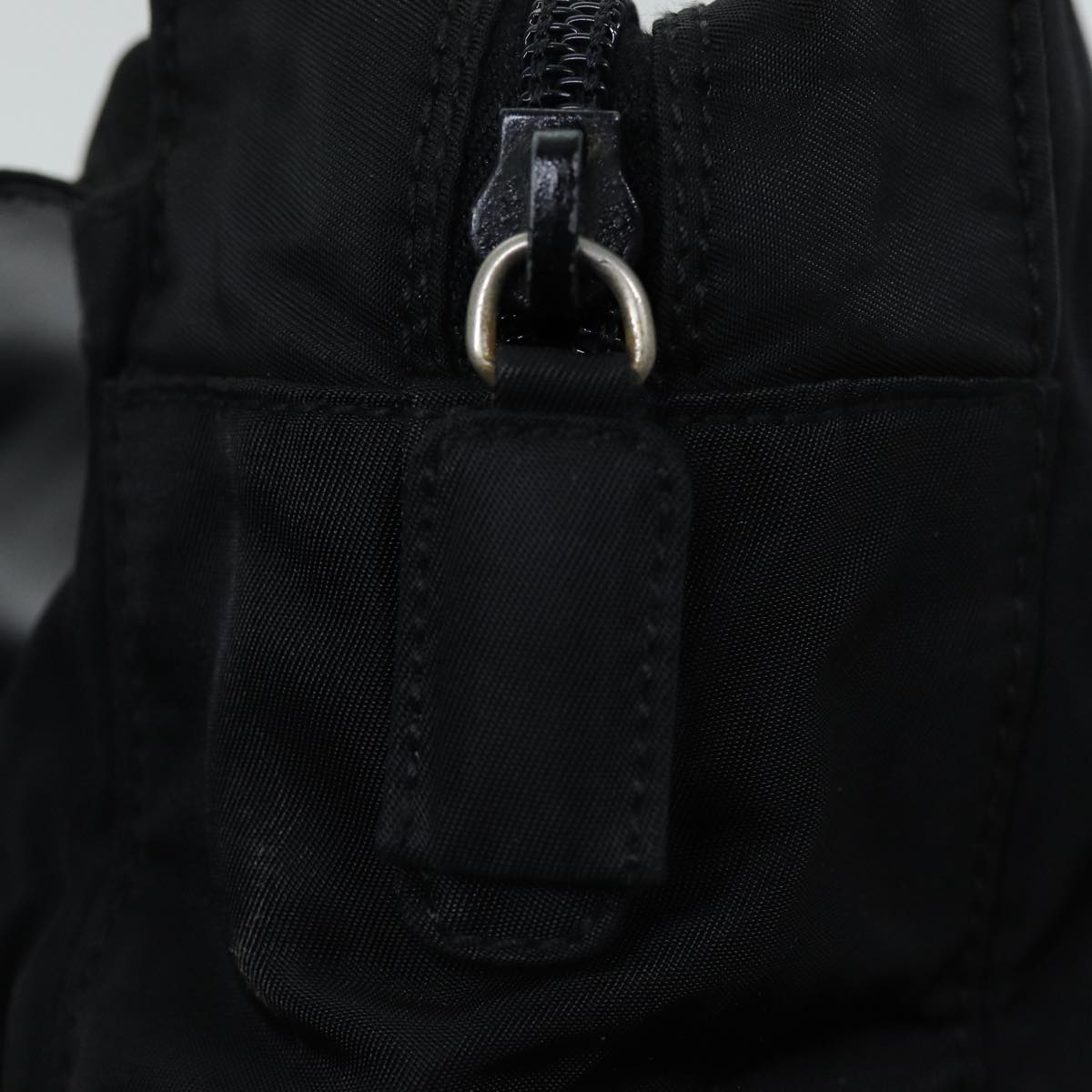 PRADA Hand Bag Nylon Black Auth 75647