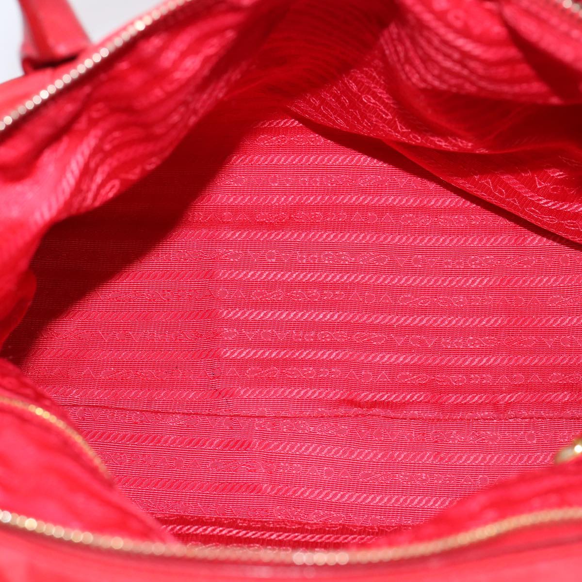 PRADA Tote Bag Nylon Red Auth 75649