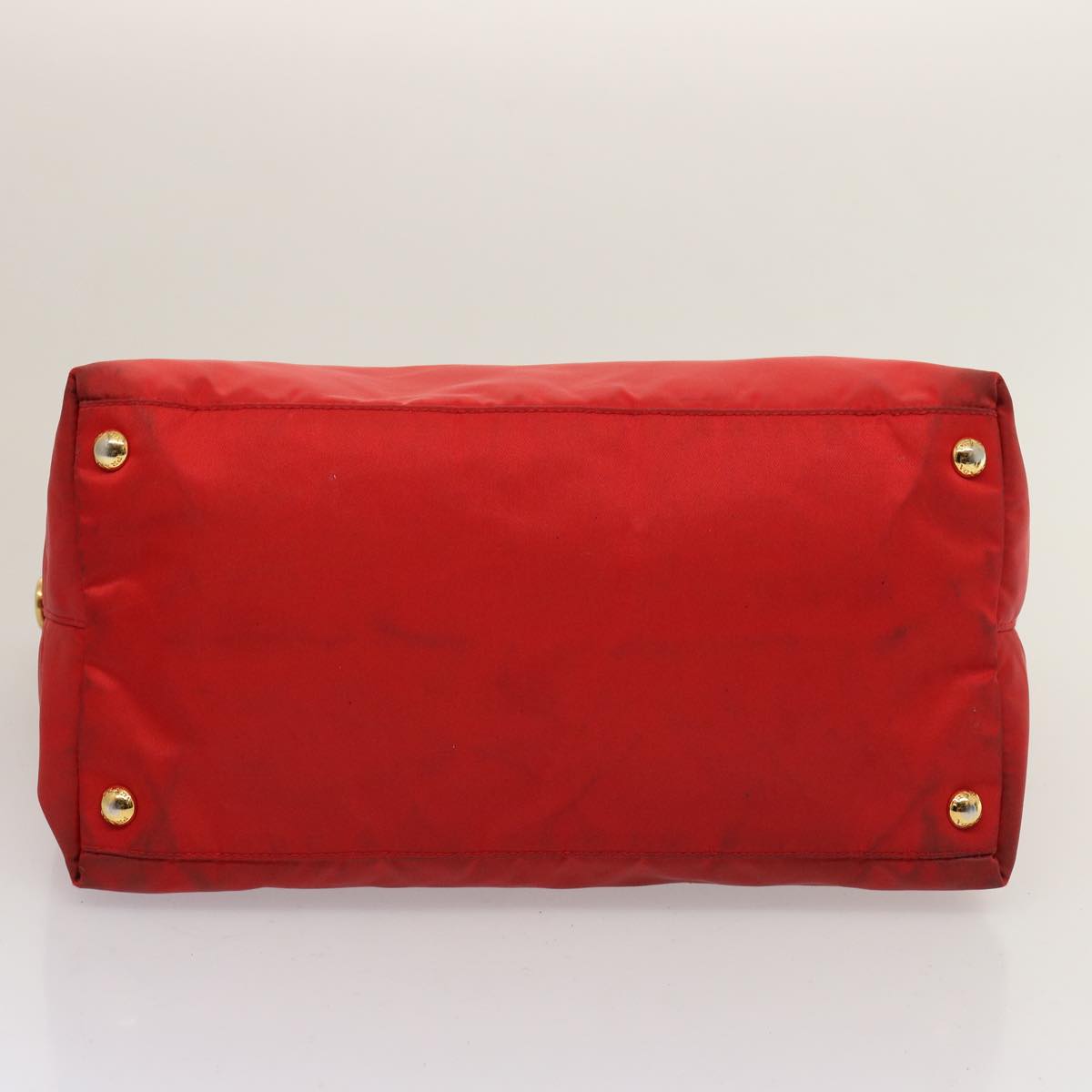 PRADA Tote Bag Nylon Red Auth 75649