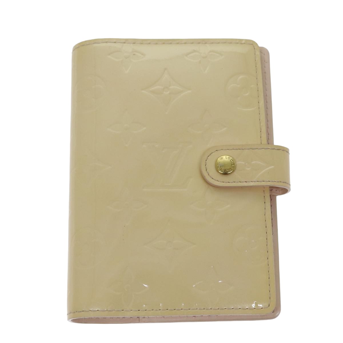LOUIS VUITTON Vernis Agenda PM Day Planner Cover Pink R21007 LV Auth 75650