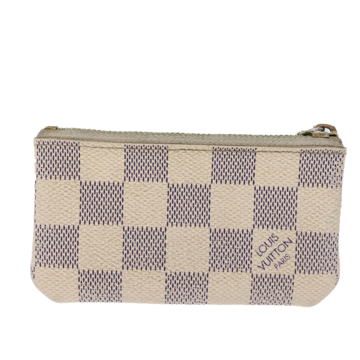 LOUIS VUITTON Damier Azur Pochette Cles Coin Purse N62659 LV Auth 75660 - 0