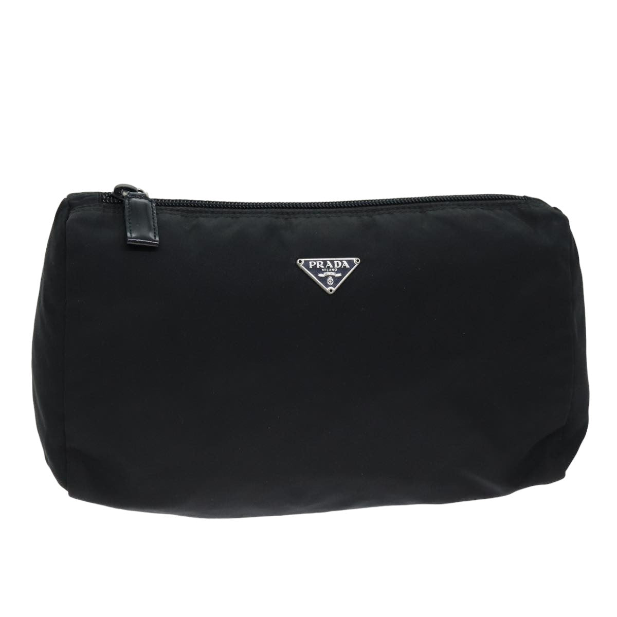 PRADA Pouch Nylon Black Auth 75663