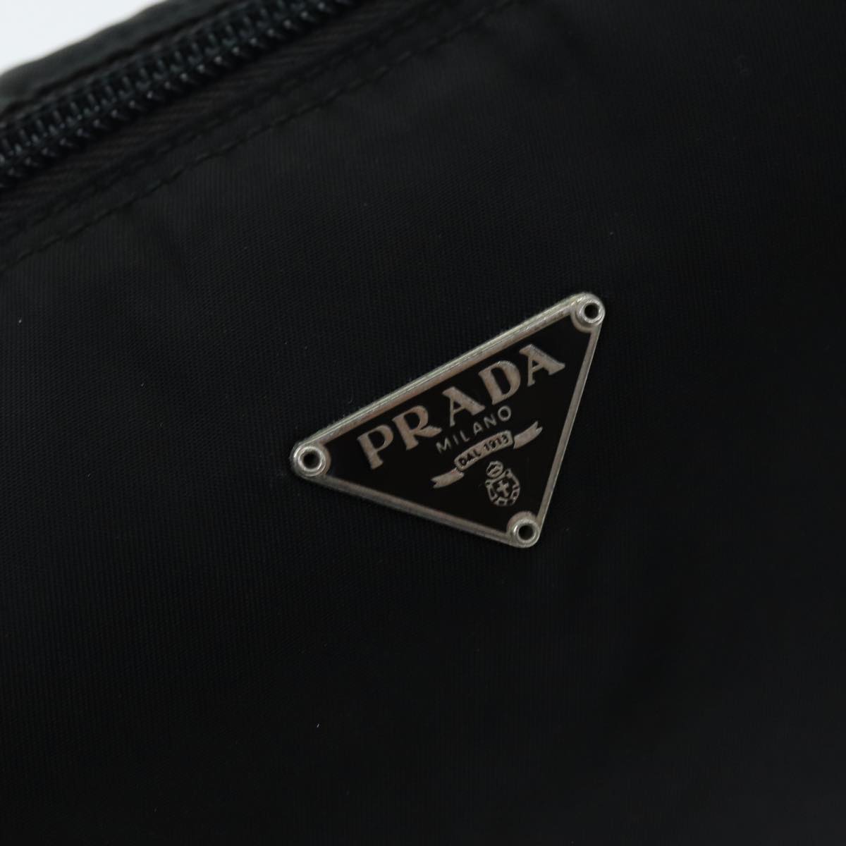 PRADA Pouch Nylon Black Auth 75663