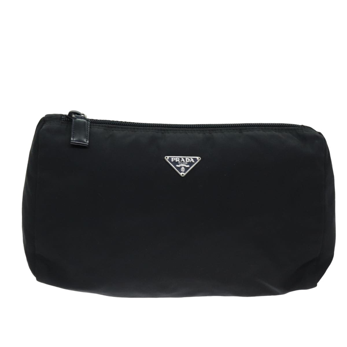 PRADA Pouch Nylon Black Auth 75663