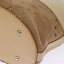 BURBERRY Shoulder Bag Suede Leather Beige Auth 75665-14