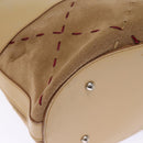 BURBERRY Shoulder Bag Suede Leather Beige Auth 75665-15