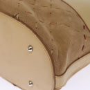 BURBERRY Shoulder Bag Suede Leather Beige Auth 75665-16