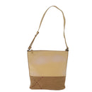 BURBERRY Shoulder Bag Suede Leather Beige Auth 75665-13