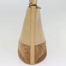 BURBERRY Shoulder Bag Suede Leather Beige Auth 75665-3