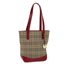 Burberrys Nova Check Tote Bag Canvas Auth 75666-1