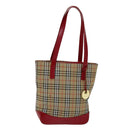 Burberrys Nova Check Tote Bag Canvas Auth 75666-13