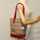 Burberrys Nova Check Tote Bag Canvas Auth 75666-20