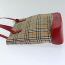 Burberrys Nova Check Tote Bag Canvas Auth 75666-4