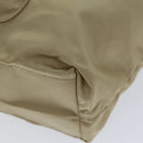 PRADA Tote Bag Nylon Beige Auth 75668-14