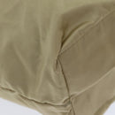 PRADA Tote Bag Nylon Beige Auth 75668-17