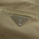 PRADA Tote Bag Nylon Beige Auth 75668-18