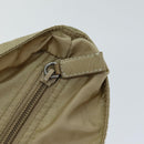 PRADA Tote Bag Nylon Beige Auth 75668-10