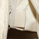 PRADA Tote Bag Nylon Beige Auth 75668-21