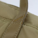 PRADA Tote Bag Nylon Beige Auth 75668-9