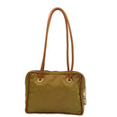 CELINE Shoulder Bag Nylon Khaki Auth 75674-2
