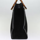GUCCI Bamboo Tragetasche Wildleder Schwarz 002 1186 0259 Auth 75677-4