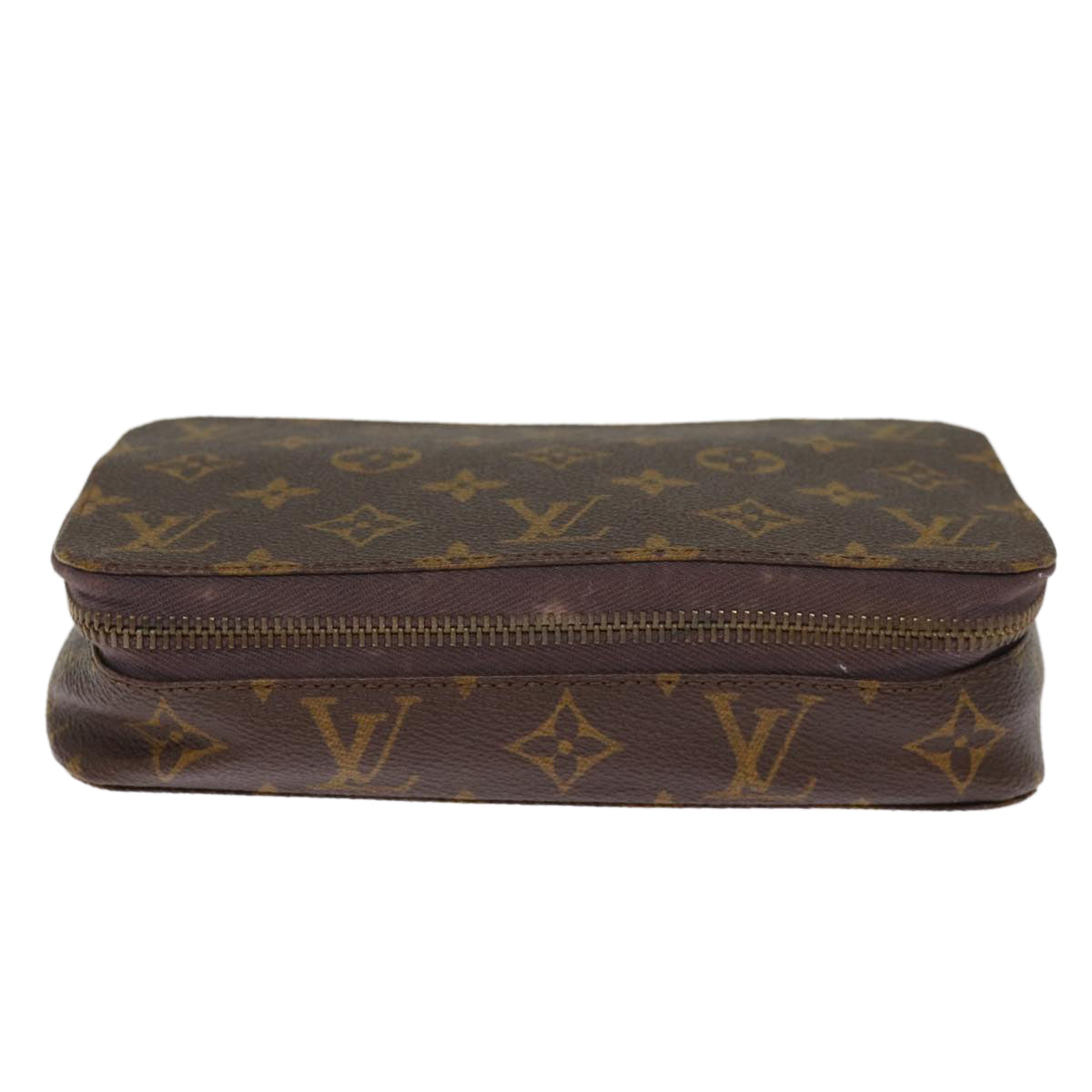 LOUIS VUITTON Monogram Poche Monte Carlo Jewelry Box M47352 LV Auth 75681