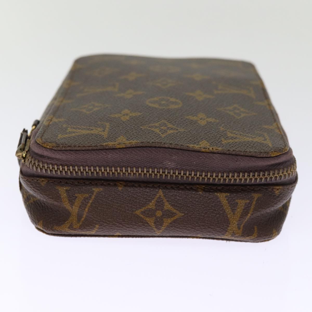 LOUIS VUITTON Monogram Poche Monte Carlo Jewelry Box M47352 LV Auth 75681