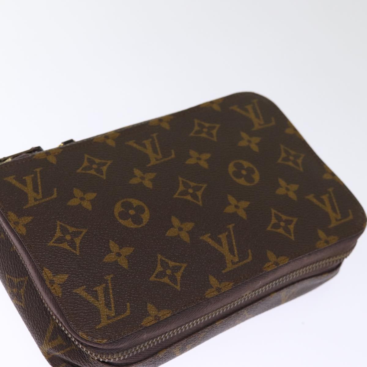 LOUIS VUITTON Monogram Poche Monte Carlo Jewelry Box M47352 LV Auth 75681