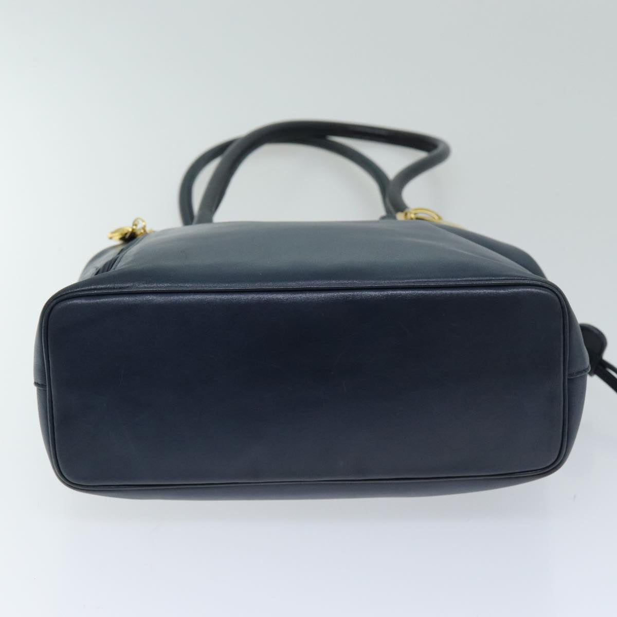 Christian Dior Shoulder Bag Leather Navy Auth 75690