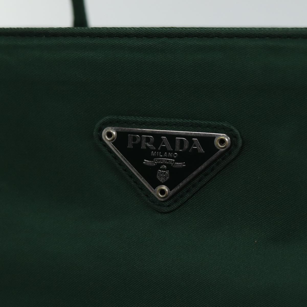 PRADA Tote Bag Nylon Green Auth 75693