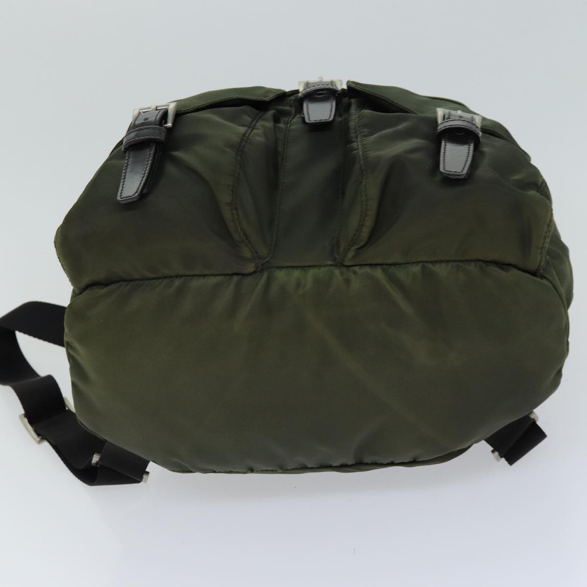 PRADA Backpack Nylon Khaki Auth 75695