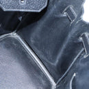 HERMES Birkin 35 Hand Bag Leather Black Gold Auth 75699-18