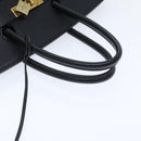 HERMES Birkin 35 Hand Bag Leather Black Gold Auth 75699-7
