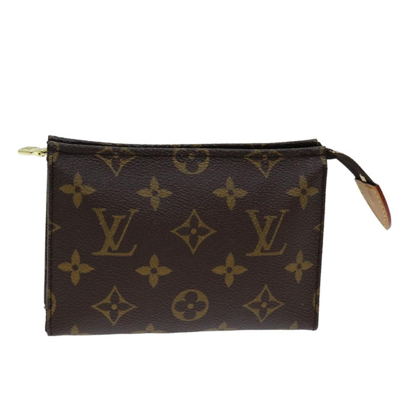 LOUIS VUITTON Monogram Pochette Toilettentasche 15 M47546 LV Auth 75701