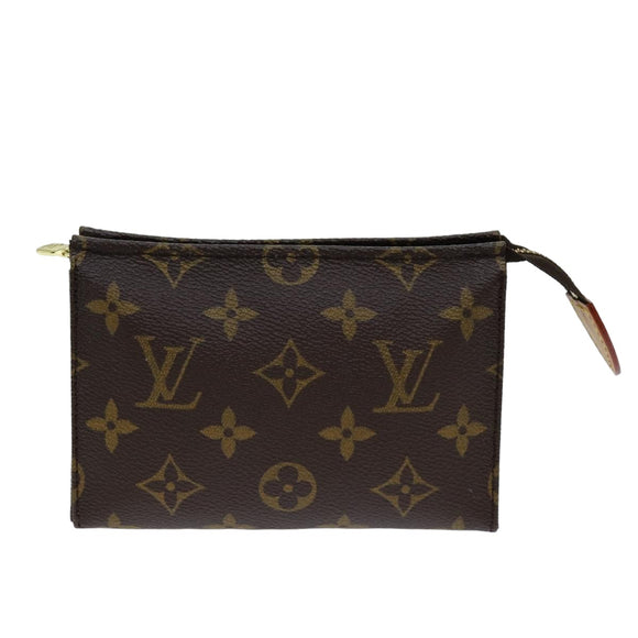 LOUIS VUITTON Monogram Pochette Toilettentasche 15 M47546 LV Auth 75701