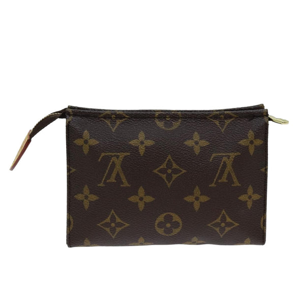 LOUIS VUITTON Monogram Pochette Toilettentasche 15 M47546 LV Auth 75701