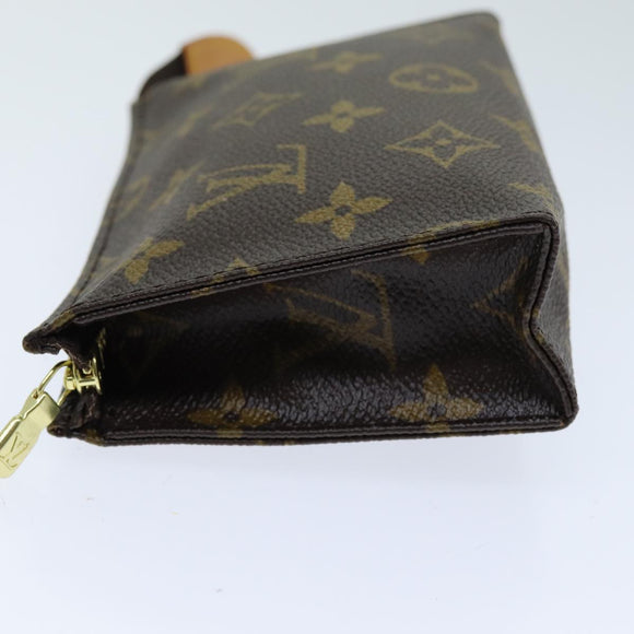 LOUIS VUITTON Monogram Pochette Toilettentasche 15 M47546 LV Auth 75701